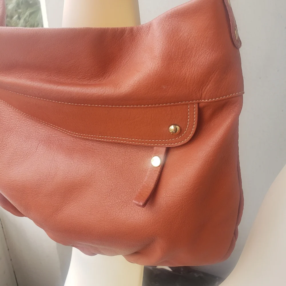 Pietro Alessandro New York Orange leather Hobo Bag